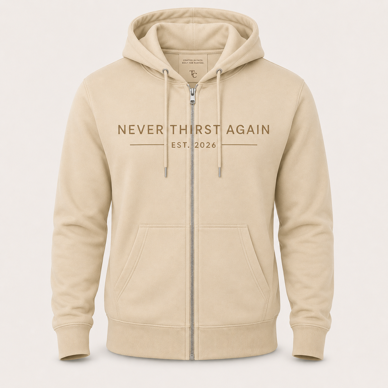 Heritage Collection | Never Thirst Again Fleece Full Zip Hooded Sweatshirt
