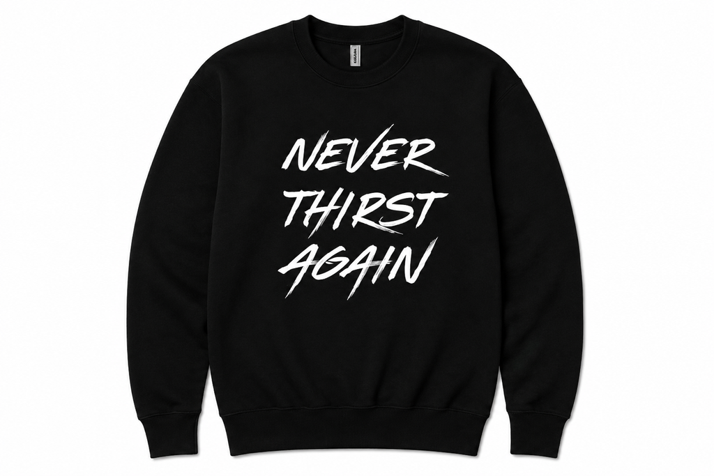 Never Thirst Again Sweatshirt - Black/White