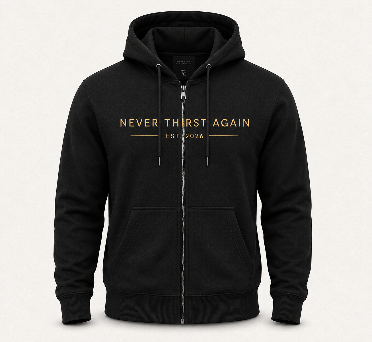 Heritage Collection | Never Thirst Again Fleece Full Zip Hooded Sweatshirt